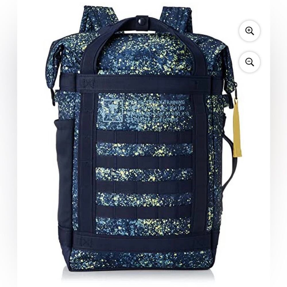 Under Armour Project Rock Box Duffle Backpack in Blue Camo